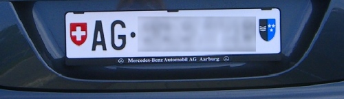 Aargauer Nummernschild Aargauer Nummernschild