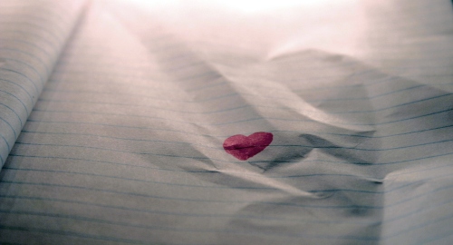 Liebesbrief mit Herz